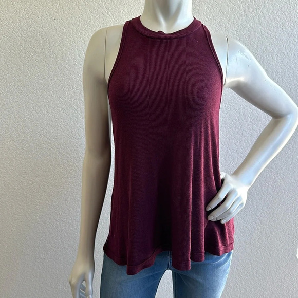 Free People Long Beach Ribbed Swing Tank - Picture 1 of 8